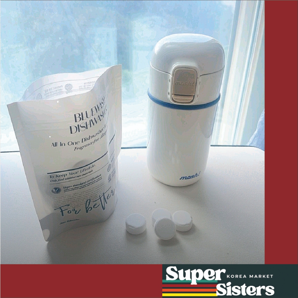 [Sản xuất tại Hàn Quốc] Bluewash Vegan EWG All Green Grade Solid All-in-One Tumbler Cleaner, White, 