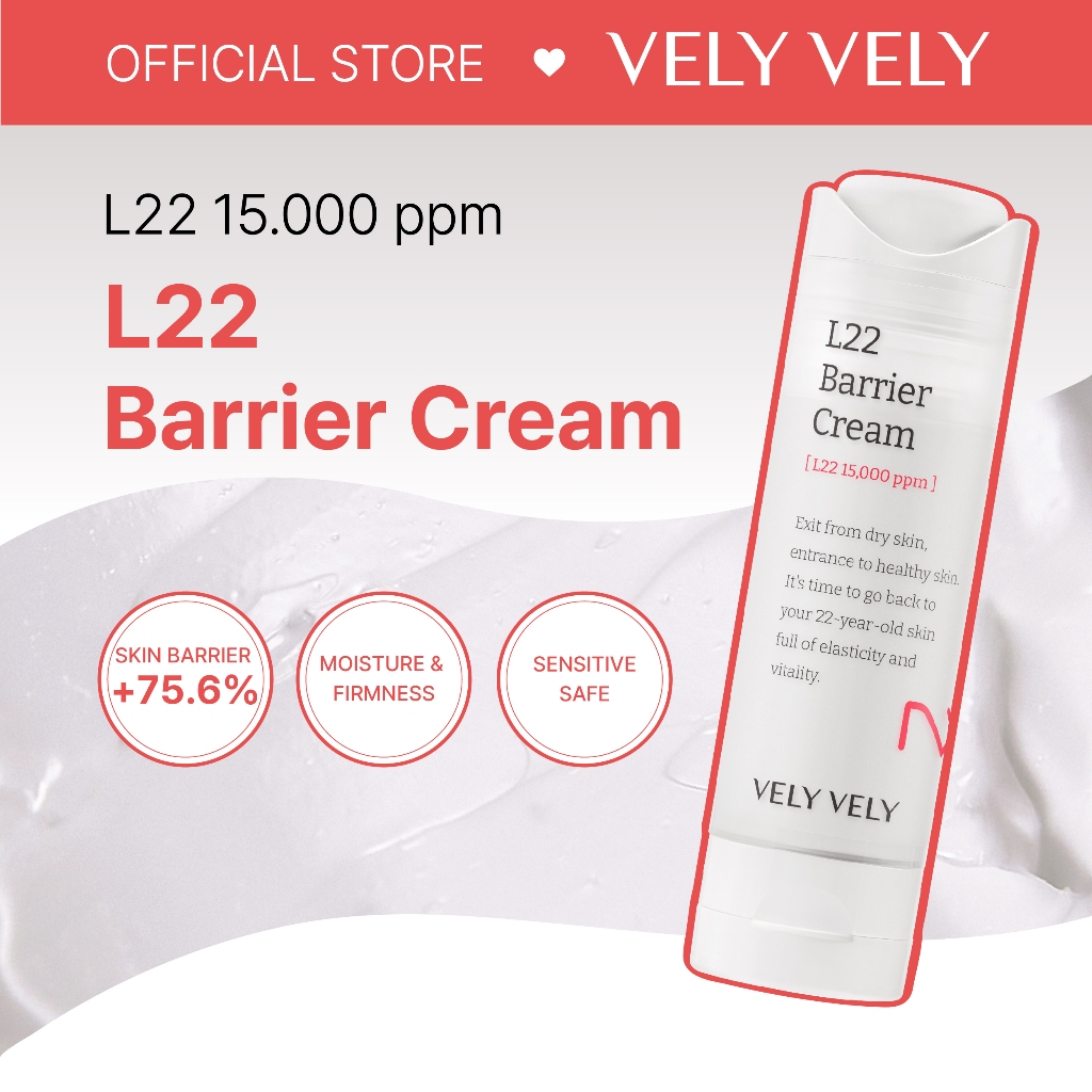 [VELY VELY] L22 Barrier Cream 50ml | Kem dưỡng phục hồi hàng rào bảo vệ da | Dưỡng ẩm, Cân bằng