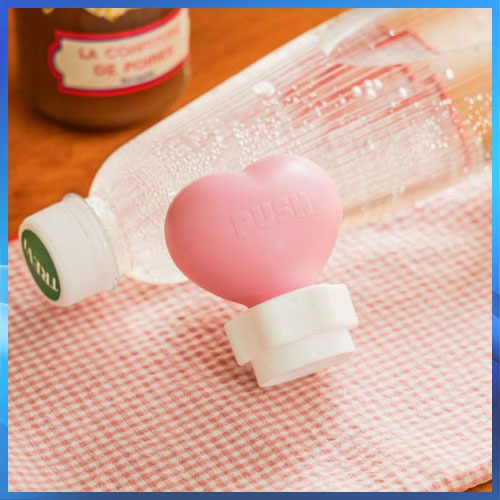Carbonation Fizz Saver Nắp Bơm Soda Nắp Hình Trái Tim Chai PET Chống Rò Rỉ Mũ Sealer