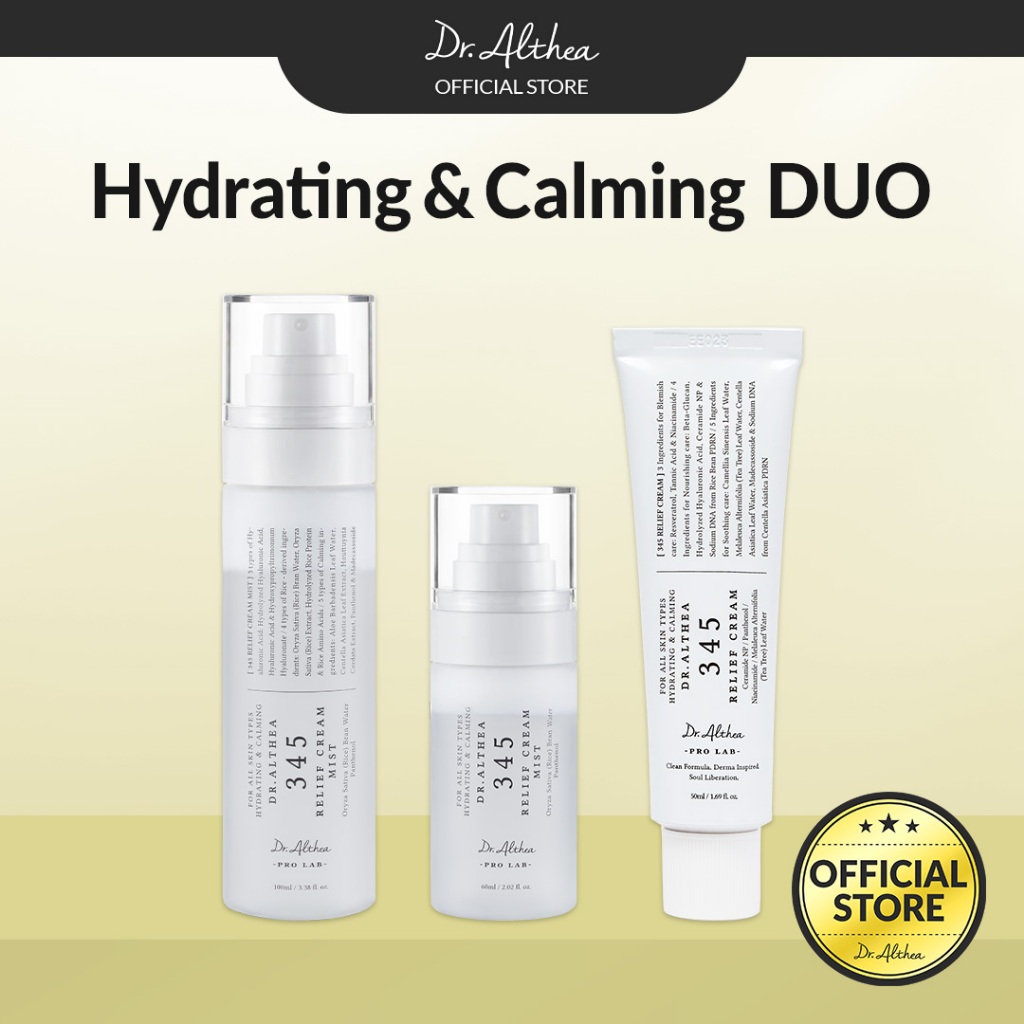 Dr.Althea Hydrating & Làm dịu DUO | Kem giảm đau 345 50ml + 345 Kem giảm đau 60ml | Kem giảm đau 345
