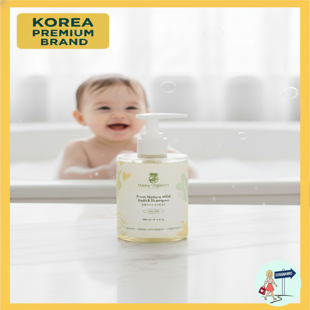 Sữa Tắm & Dầu Gội Mama Organics (300ml) | EWG Green 1 ~ 2 Lớp, Không Rách, Cân bằng pH, Hương oải hư
