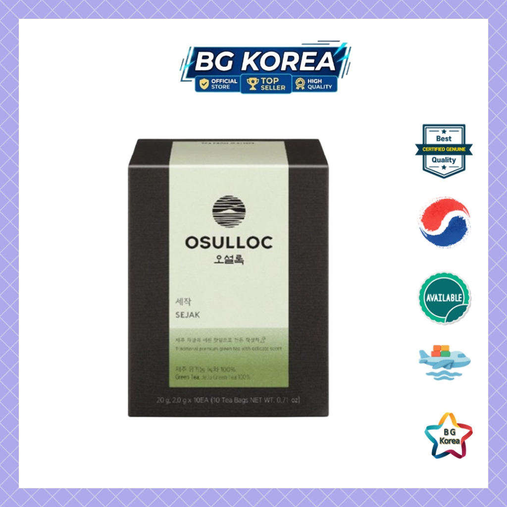 Trà xanh Osulloc Sejak 10 túi trà K-Food Premium Organic Jeju Loose Leaf Pyramid Tea