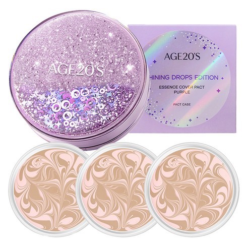 [K-BEAUTY] AGE20'S Essence Cover Pact New Original Original Shining Drops Edition Pink Latte No.21 G