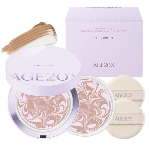 [K-BEAUTY] AGE20'S The Origin Essence Pact Lavender Latte No.21 Glow Cushion Foundation Original 12.