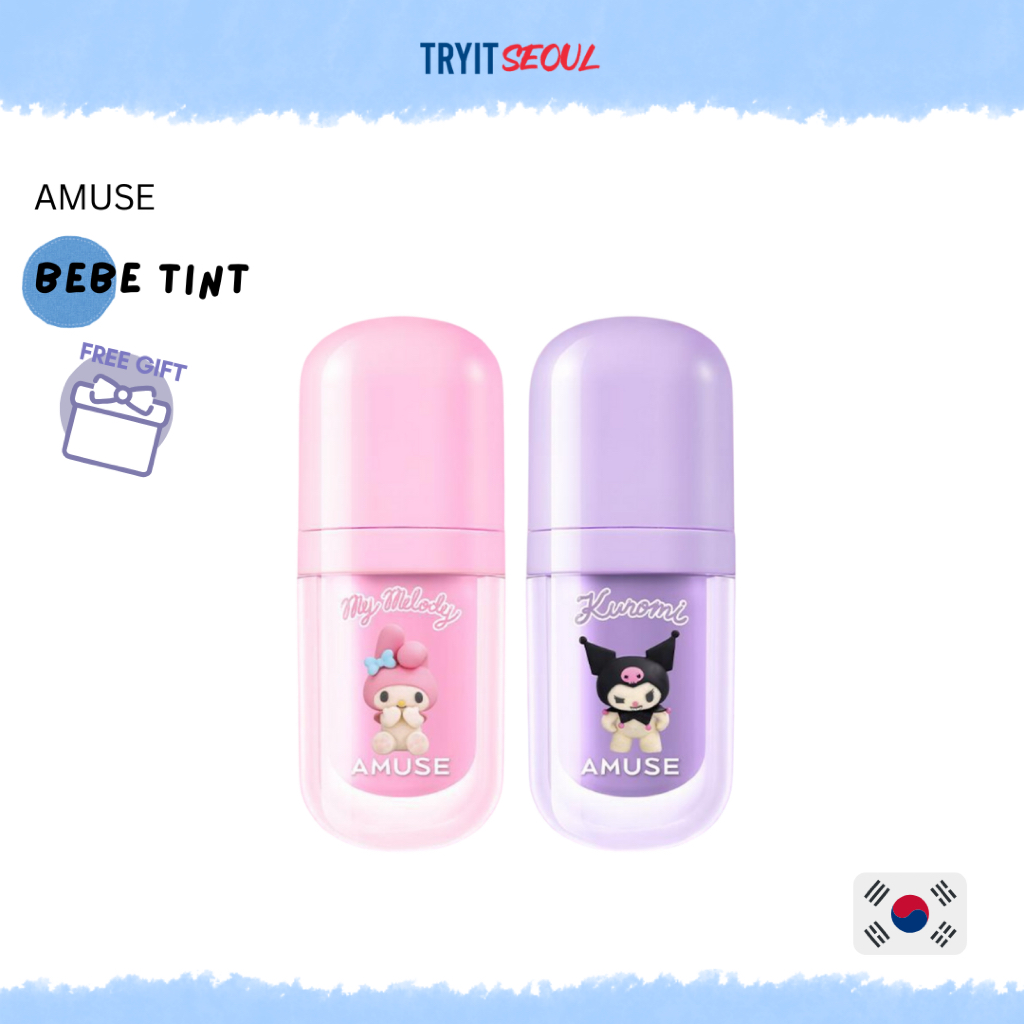 [AMUSE x MY MELODY & KUROMI EDITION] Bebe Tint (+ Cọ môi, Miếng dán)