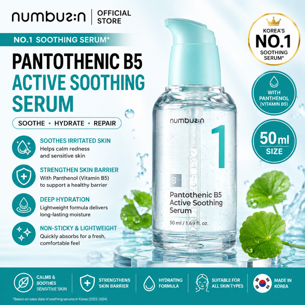 HÀN QUỐC [NUMBUZIN] Pantothenic B5 Active Soothing Serum 50ml Hàn Quốc Active Moisture