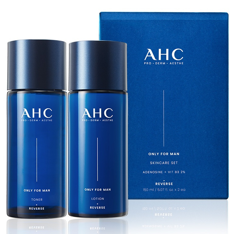 Bộ 2 món chăm sóc da nam AHC | Toner & Lotion 150ml | Mỹ phẩm Hàn Quốc K-Beauty