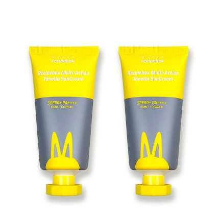 [Gói 1 + 1] RECIPEBOX Multi-Action ToneUp SunCream 50ml x 2ea | Kem chống nắng K-Beauty EWG Green Fa