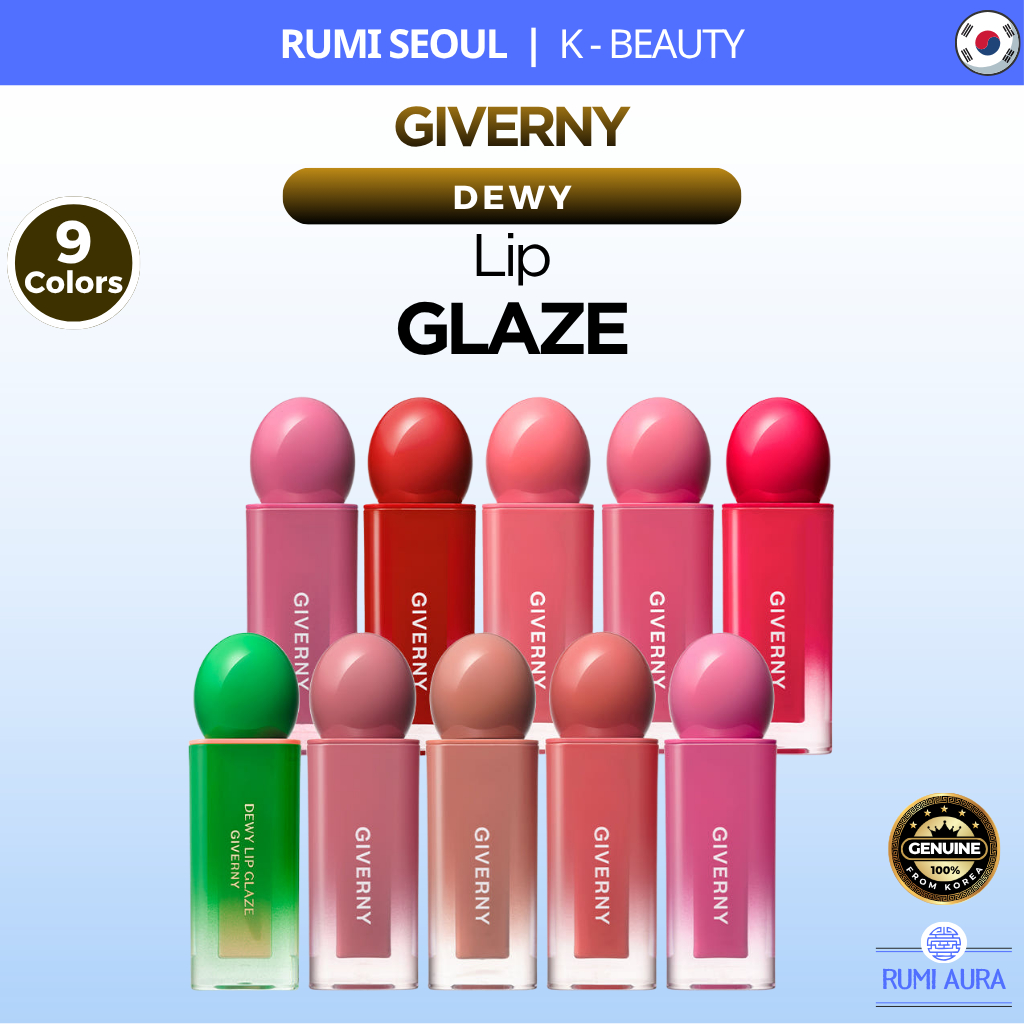 [GIVERNY] Dewy Lip Glaze | 9 Màu