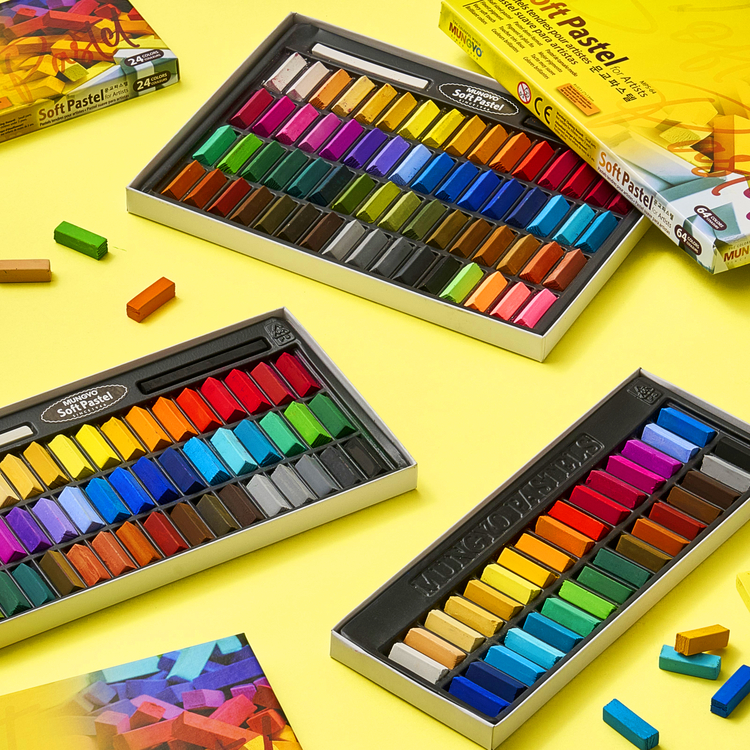 [MUNGYO Soft Half Dry Pastel] Đồ dùng nghệ thuật Hàn Quốc, Pastel vuông