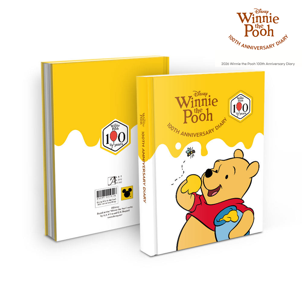 Sổ Planner Nhật Bản DISNEY 2026 Winnie the Pooh 100th Anniversary Sổ Nhật Ký Lịch Trình Sách Ghi Chú