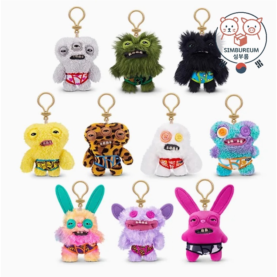 [Fuggler] Funny Ugly Monster Series 4 Budgie Plush Doll Keychain ; Móc khóa búp bê sang trọng ngộ ng