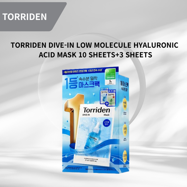 [OLIVE YOUNG] MẶT NẠ ACID HYALURONIC TORRIDEN DIVE-IN 10 MIẾNG + 3 MIẾNG - PHIÊN BẢN GIỚI HẠN CỦA OL