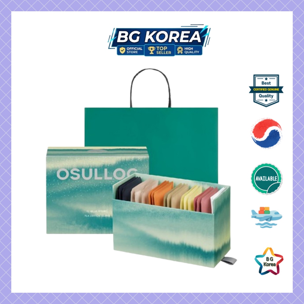 Bộ quà tặng túi trà Osulloc Memory in Jeju Island 18P Premium 6 hương vị Hộp phân loại