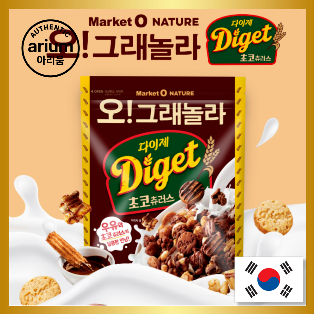 [Market O Nature] O Ngũ cốc Choco Churros tiêu hóa Granola 300g | K-Snack