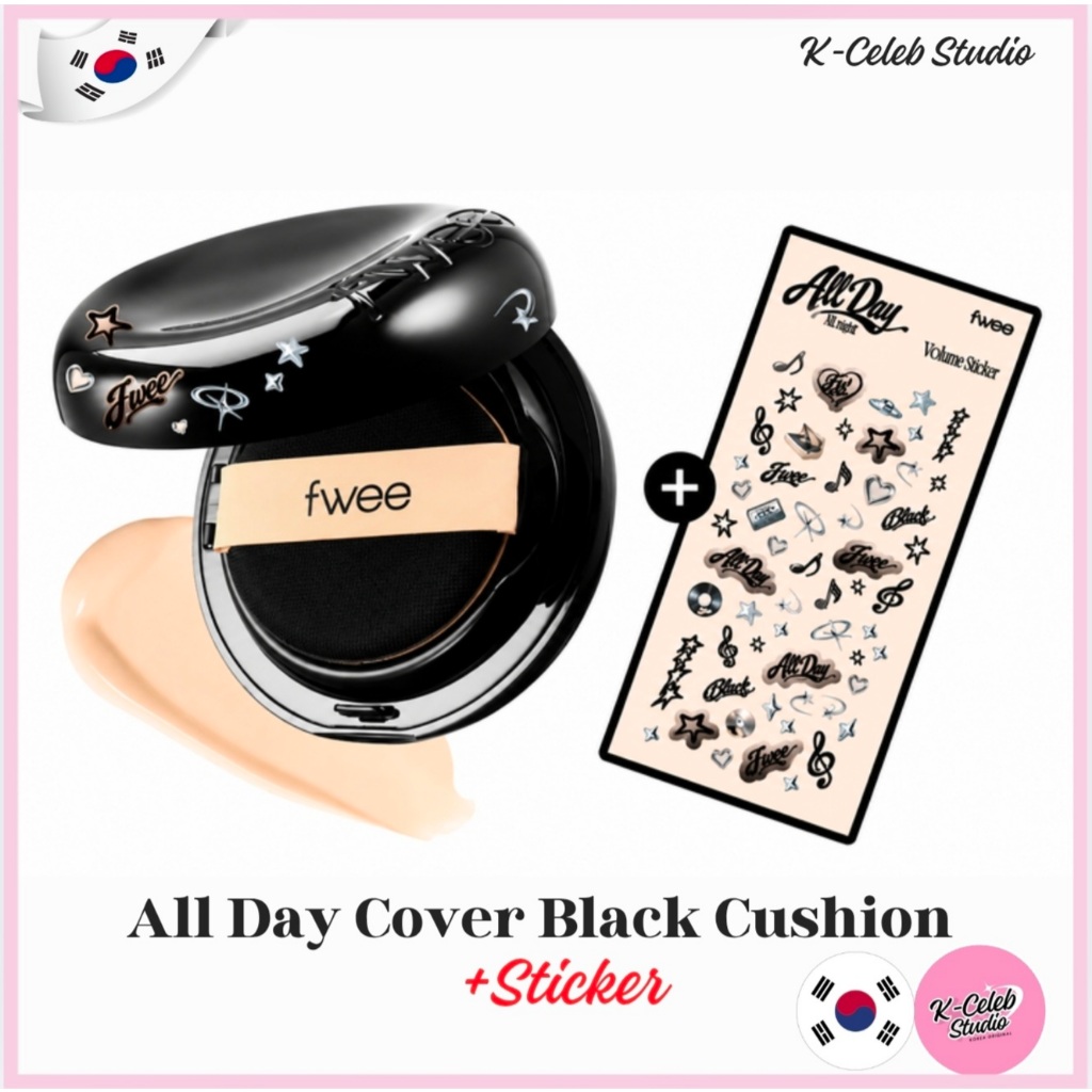 fwee All day Cover Black Cushion Main+Sticker(Free)