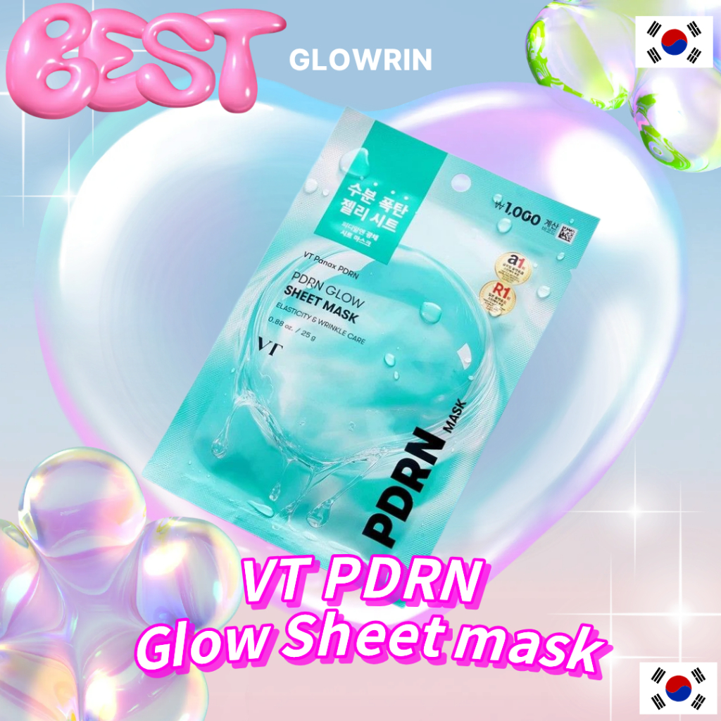 VT PDRN Glow Sheet Mask Vegan PDRN Jelly Mask Hydrating & Brightening