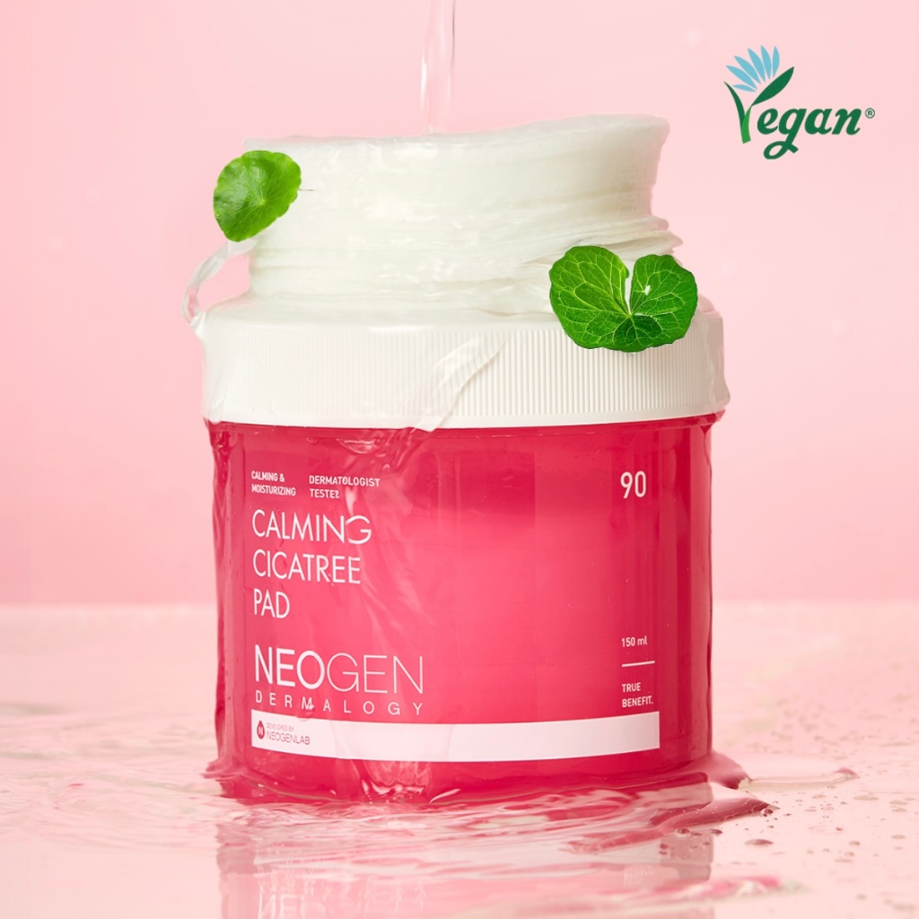 Olive young Neogen Calming Cica & Tea Tree Soothing Toner Pad 90 tờ