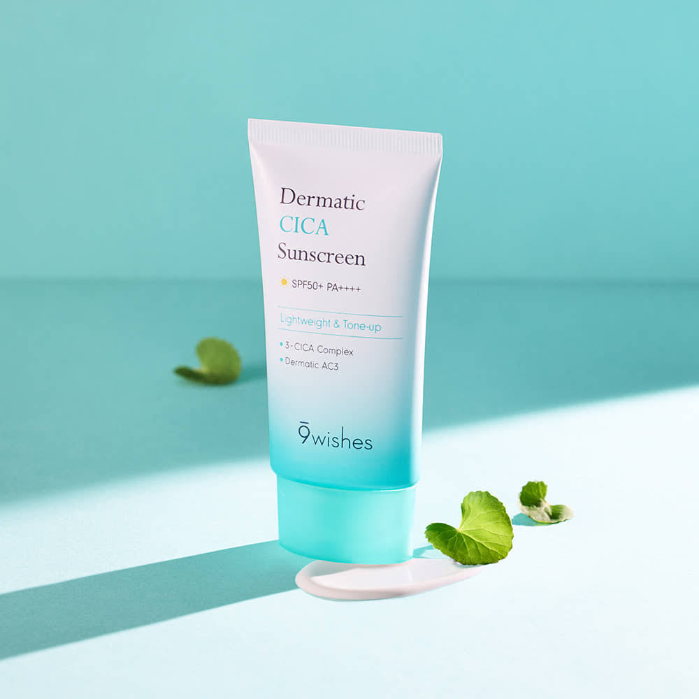 Kem chống nắng 9Wishes Dermatic Cica SPF50 + PA + + + + 50 mL – Bảo vệ tia cực tím làm dịu da nhạy c