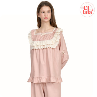   MALL CHÍNH HÃNG  25309WTLLN  ULLALA PAJAMAS Rave Set bộ đồ ngủ nữ mặc nhà tiểu thư tay dài Freesize 
