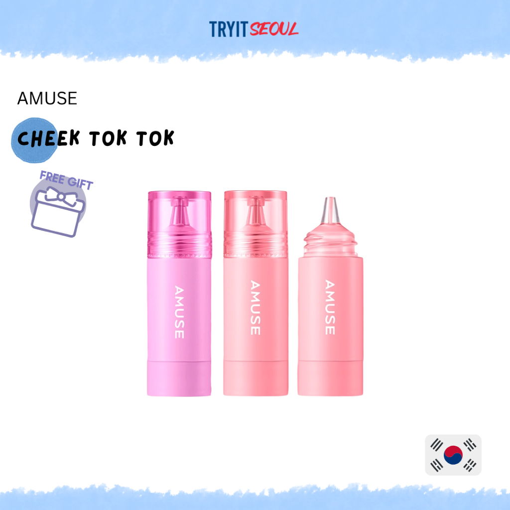 [AMUSE] Cheek Tok Tok 5.5ml (3 Màu) | Trang điểm Blush Hàn Quốc Wonyoung
