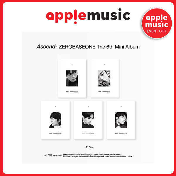 [APPLE MUSIC POB] ZEROBASEONE - Mini thứ 6 [Ascend-] [11 Ver.]