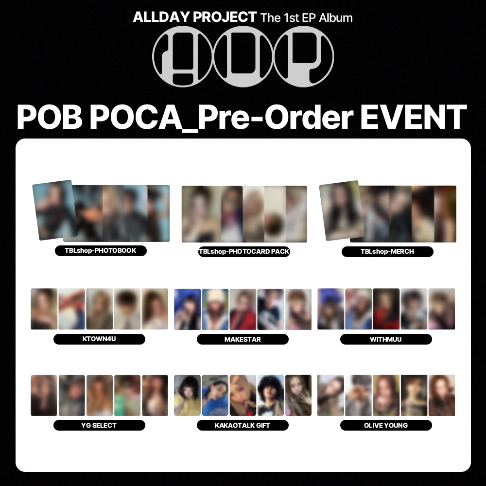 [SET] ALLDAY PROJECT The 1st EP Album [ ALLDAY PROJECT ] POB PHOTOCARD