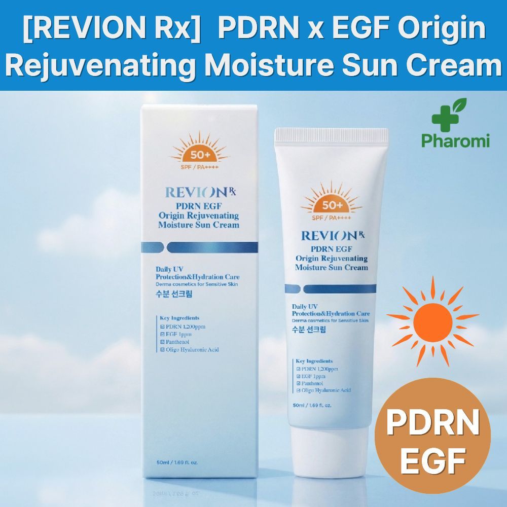[REVION Rx] Kem dưỡng ẩm trẻ hóa nguồn gốc PDRN EGF 50ml Kem chống nắng PDRN EGF nhẹ