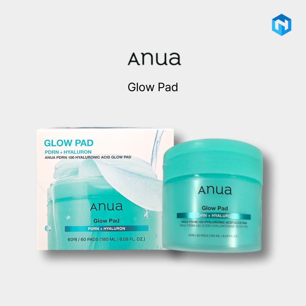 Anua PDRN 100 Hyaluronic Acid Glow Pad 60 tờ