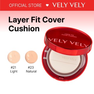   VELY VELY  Phấn Nước Cushion Foundation Layer Fit 15g – Kiềm Dầu Che Phủ Mịn Màng Lâu Trôi 