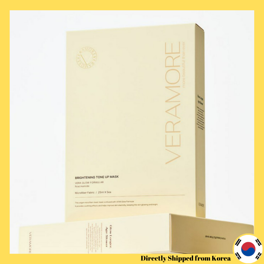 [Veramore] Gói mặt nạ vải sợi nhỏ Vera Glow Niacinamide 5 chiếc