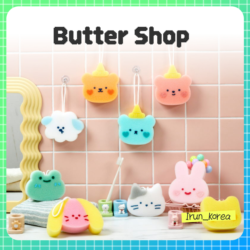 [BUTTER SHOP] Bộ miếng bọt biển mặt gia đình BT Syrup Bear & Butter 3P
