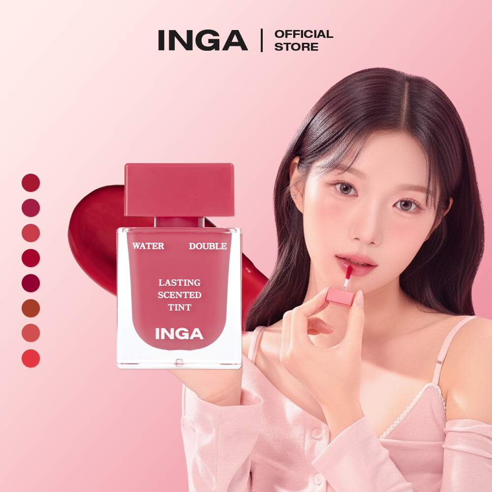 Son Tint INGA Water Double Lasting Scented Tint – Lâu Trôi,hương thơm (8 Màu)