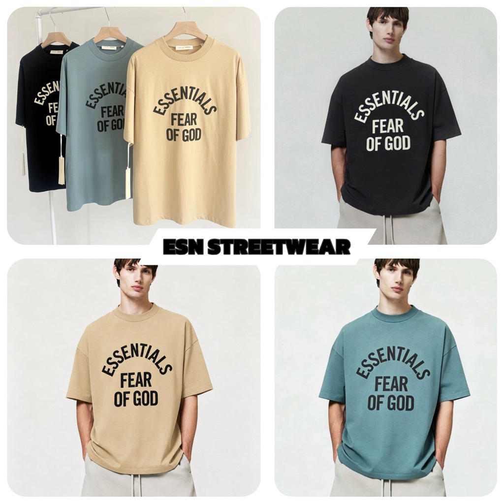 [CHÍNH HÃNG] Tee Essentials Fear Of God Campus 90'S Slevee Authentic, Áo thun Essentials chính hãng