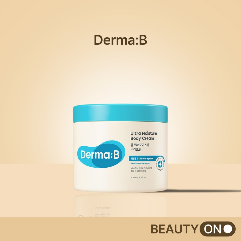 [Derma:B] Ultra Moisture Body Cream 430ml | MLE, Shea Butter, Bơ Cacao, Panthenol, Không Hương Liệu