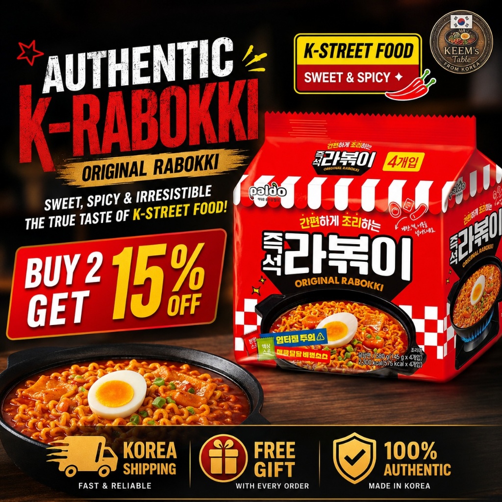 [Hot Hit] Mì Rabokki Topokki Paldo Original Rabokki Authentic K-Food Sweet Spicy Tteokbokki Ramen Be
