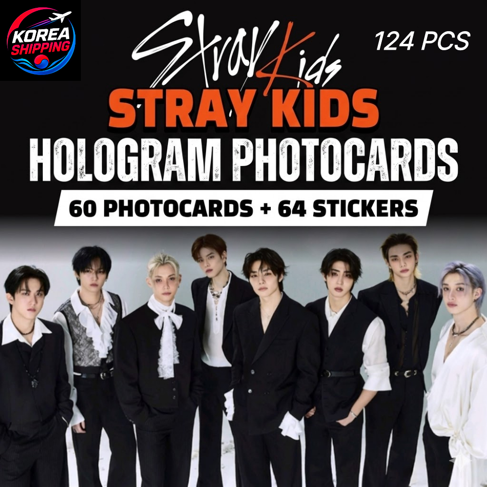 Stray Kids Hologram Photocard Bộ 124 Chiếc 60 Photocards 64 Miếng Dán Kpop Idol Lomo Bộ Sưu Tập Thẻ