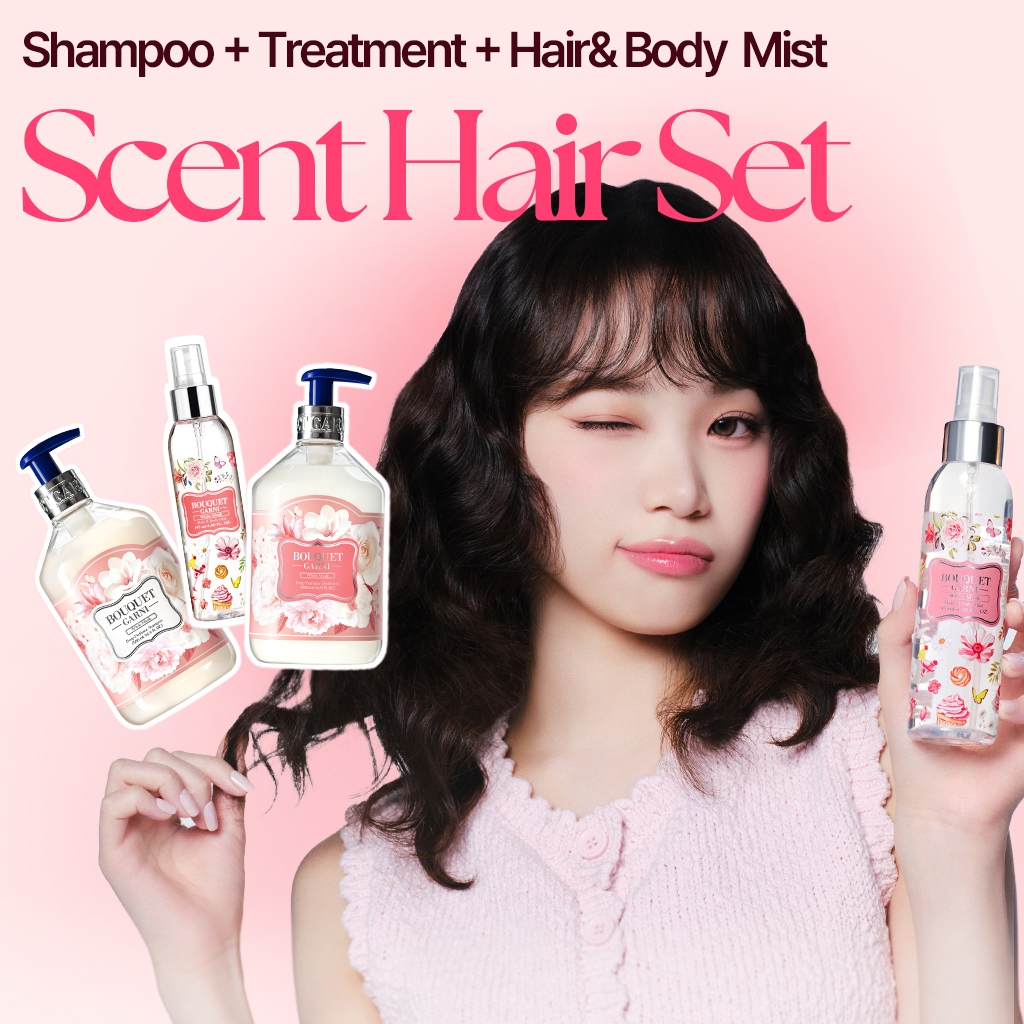 [KIM CHAEWON's Pick] Bouquet Garni Combo Chăm Sóc Tóc - Dầu Gội 500ml + Dầu Xả 500ml + Hair & Body M