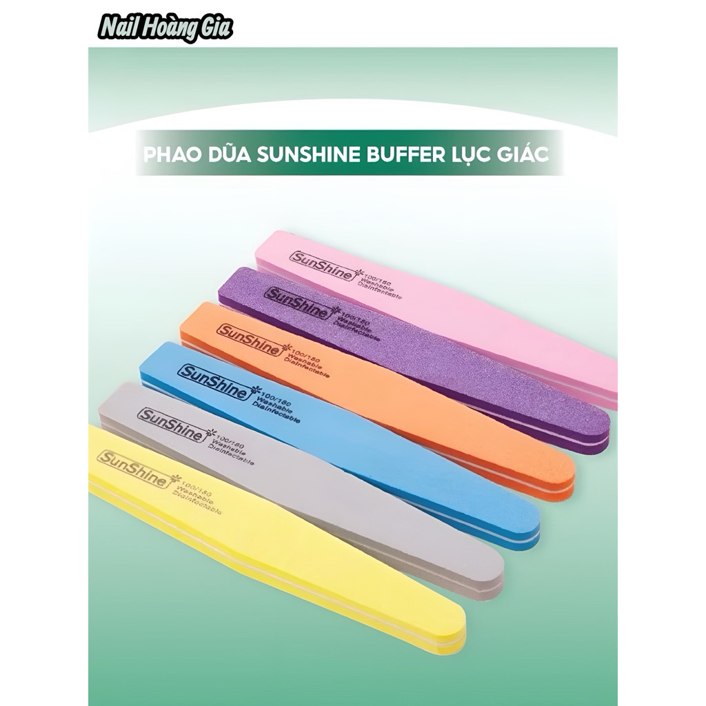 Phào Mịn Dài Sunshine Lốc 10 Cây Buffer Móng Nhám Mịn