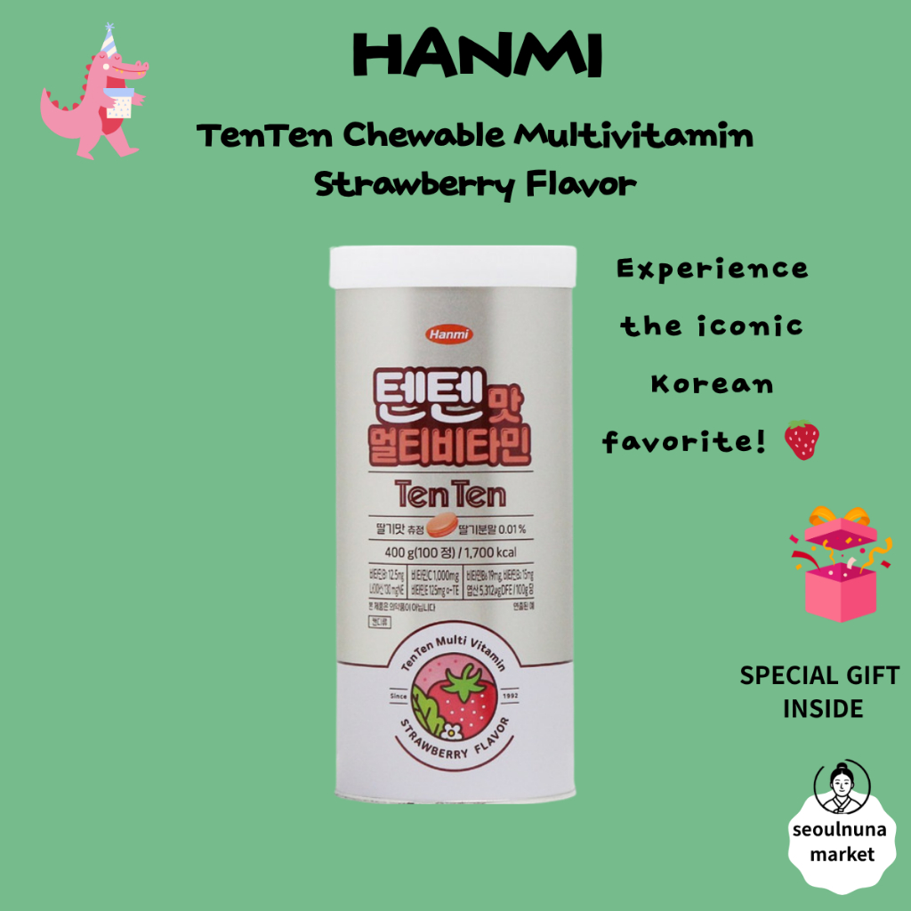 [Hanmi] TenTen Dâu nhai hương vị dâu tây / từ hàn quốc