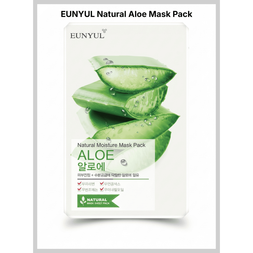 *EUNYUL Mặt nạ lô hội tự nhiên Mặt nạ làm dịu độ ẩm 22ml