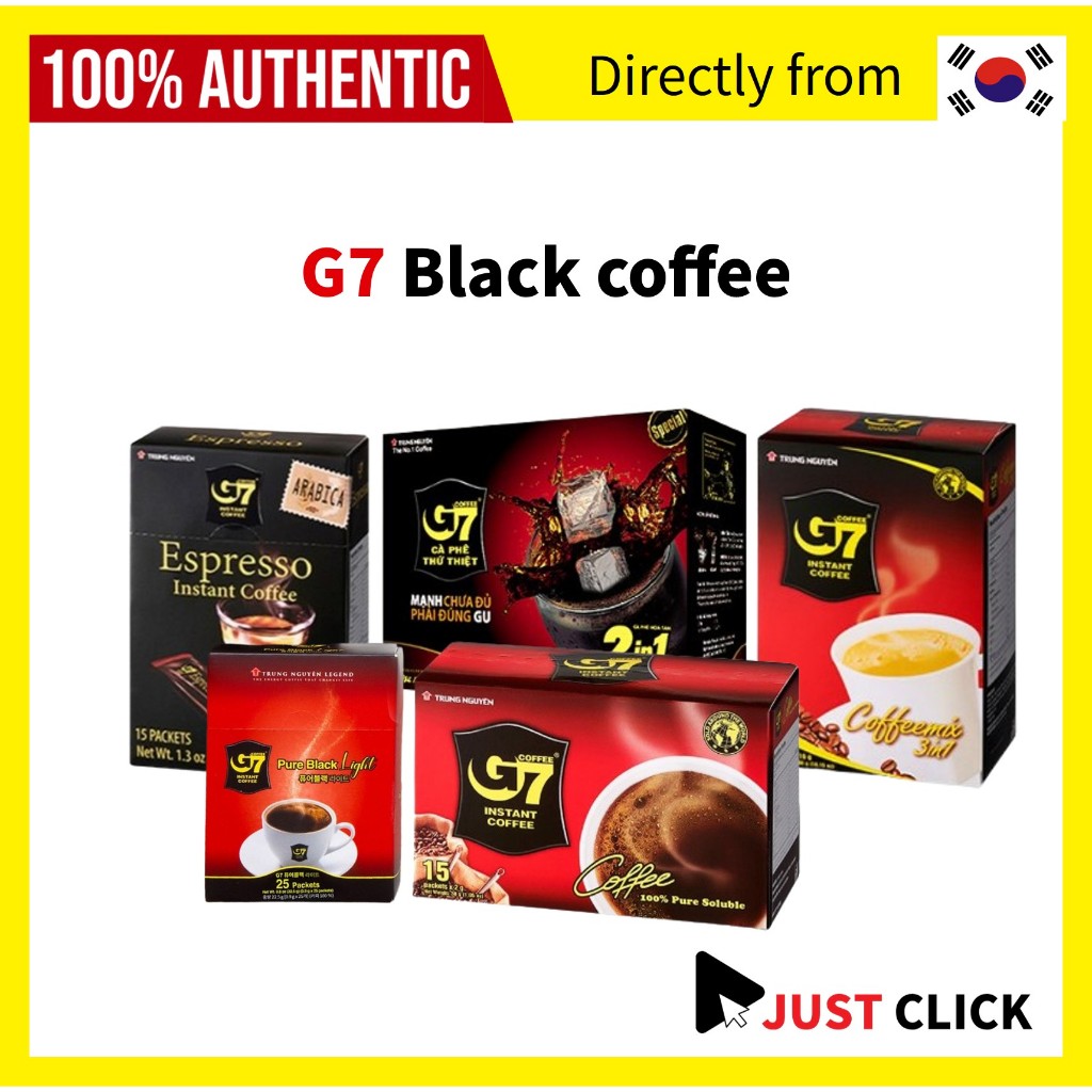 Cà phê G7 Black Espresso 2in1 3in1 Cà phê cao cấp Việt Nam
