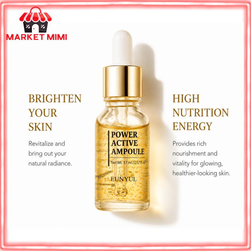 Bộ Ampoule Gold Active EUNYUL Power (17ml × 4 cái) | Keo ong & Chăm sóc vàng | Ampoule nuôi dưỡng | 