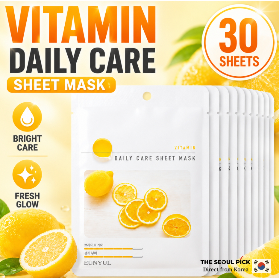 [EUNYUL] Mặt nạ Vitamin Daily Care Sheet 30 chiếc Mặt nạ dưỡng ẩm Chăm sóc da Hàn Quốc