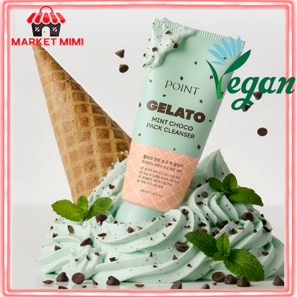 Sữa rửa mặt POINT GELATO Mint Choco Pack 100ml | Làm sạch lỗ chân lông 1 phút | Sữa rửa mặt gói làm 