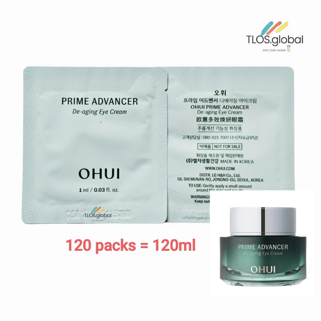 120 gói Ohui xanh Kem dưỡng mắt OHUI Prime Advancer Pro Eye Cream 1ml