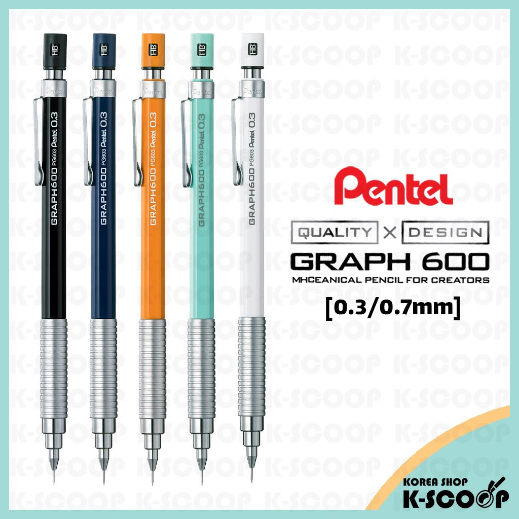 Bút chì cơ Pentel Graph 600 PG603 0.3mm / PG607 0.7mm Bút chì soạn thảo
