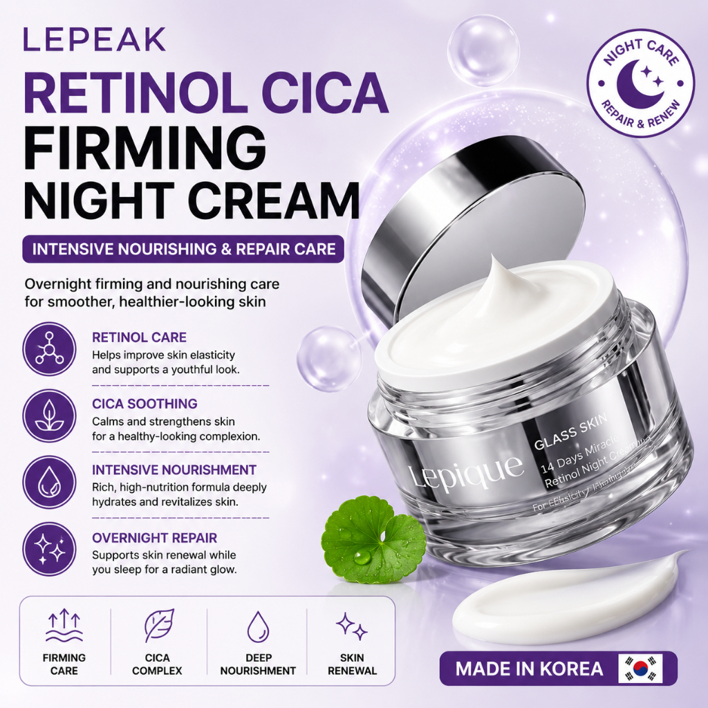 Kem dưỡng ban đêm làm săn chắc Lepique Retinol Cica – Kem phục hồi dưỡng chuyên sâu