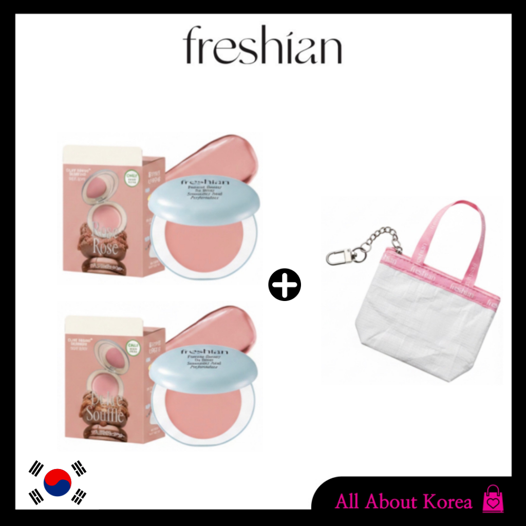 [FRESHIAN]Egg-like Cream Blusher 14colors& Blush Puff