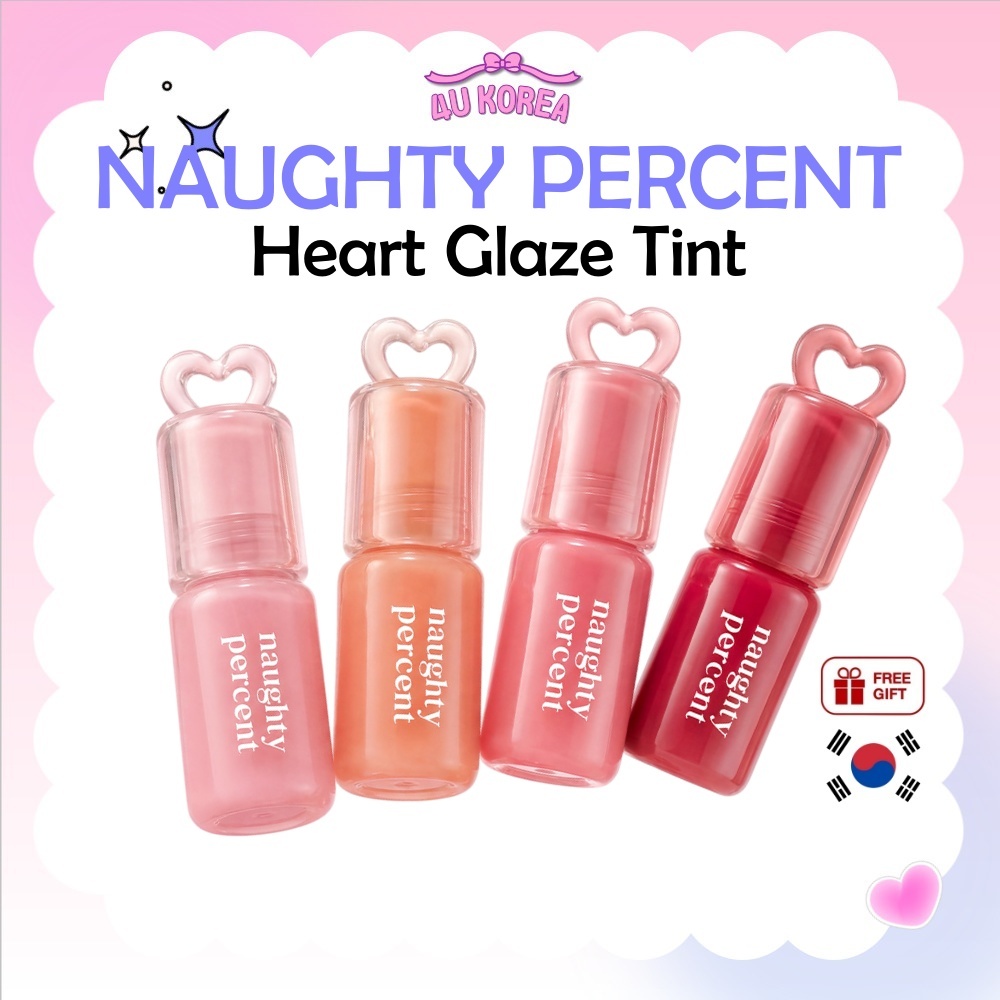 NAUGHTY PERCENT Heart Glaze Tint 3g – 4 Màu / K-BEAUTY